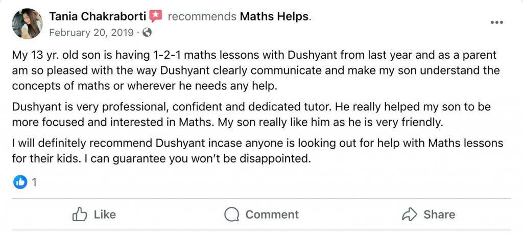 Parent review 18 from Facebook