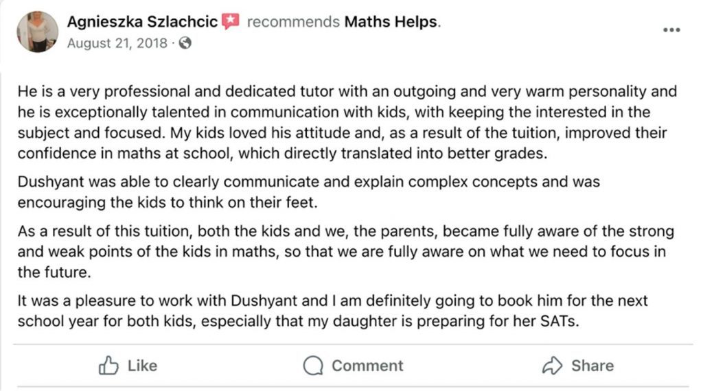 Parent review 20 from Facebook